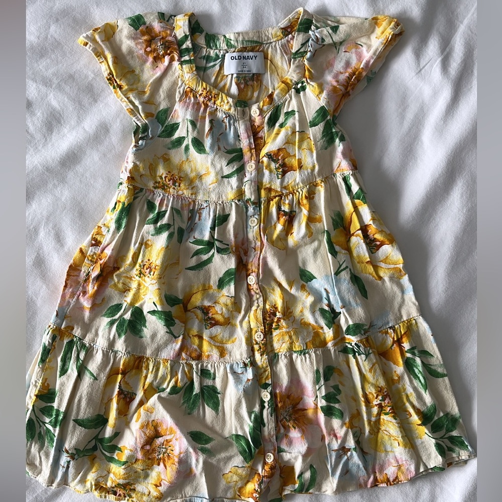 Old Navy Light Weight Short Sleeve Floral Dress (Size 5)